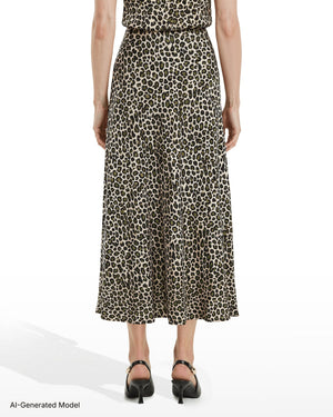 Anne Klein Bias Cut Flared Pull-On Skirt