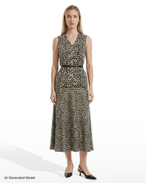 Anne Klein Bias Cut Flared Pull-On Skirt
