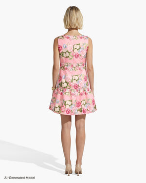 Anne Klein Boat Neck Flounce Shift Dress