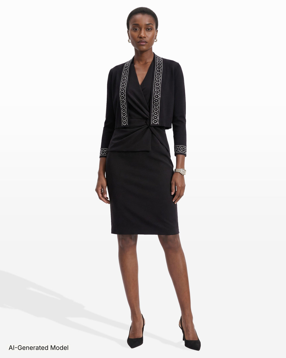 AI-generated model — Anne Klein