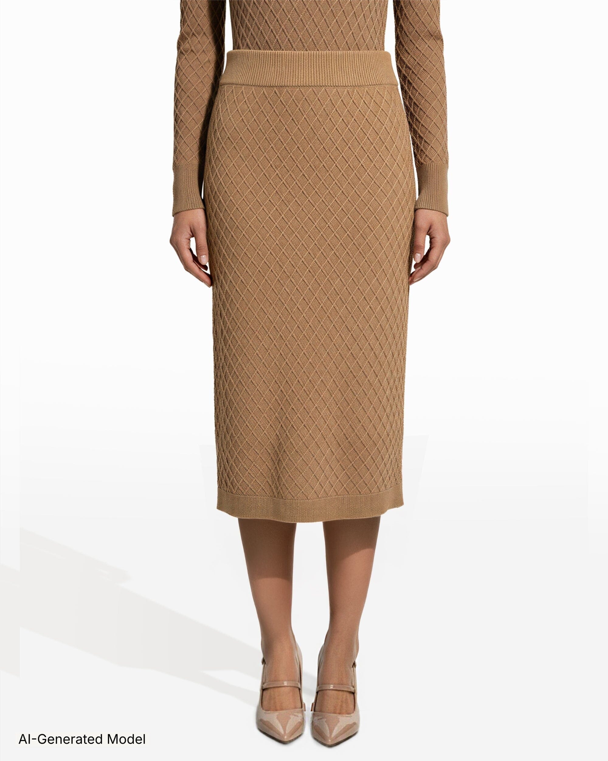Anne Klein Diamond Stitch Sweater Skirt