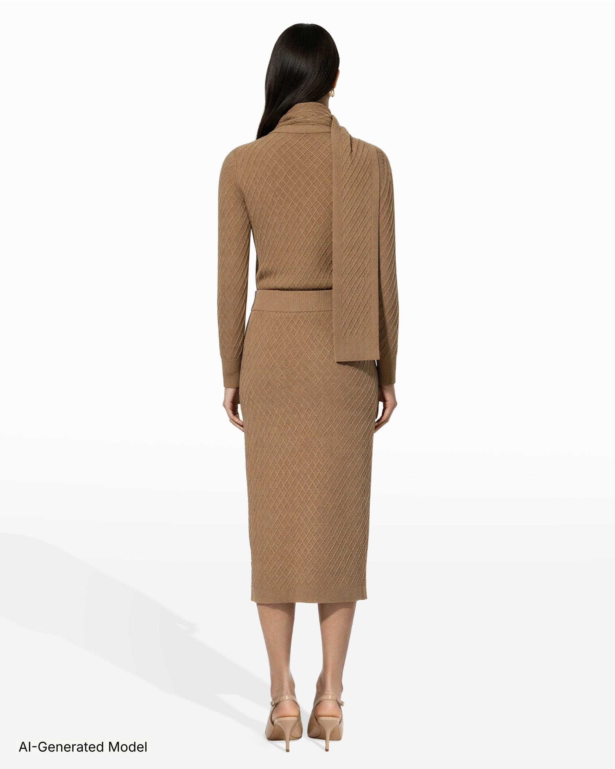 Anne Klein Diamond Stitch Sweater Skirt