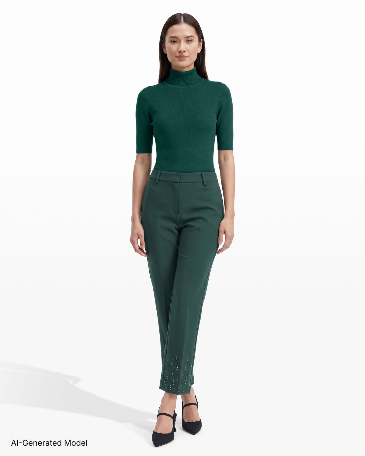 AI-generated model — Anne Klein