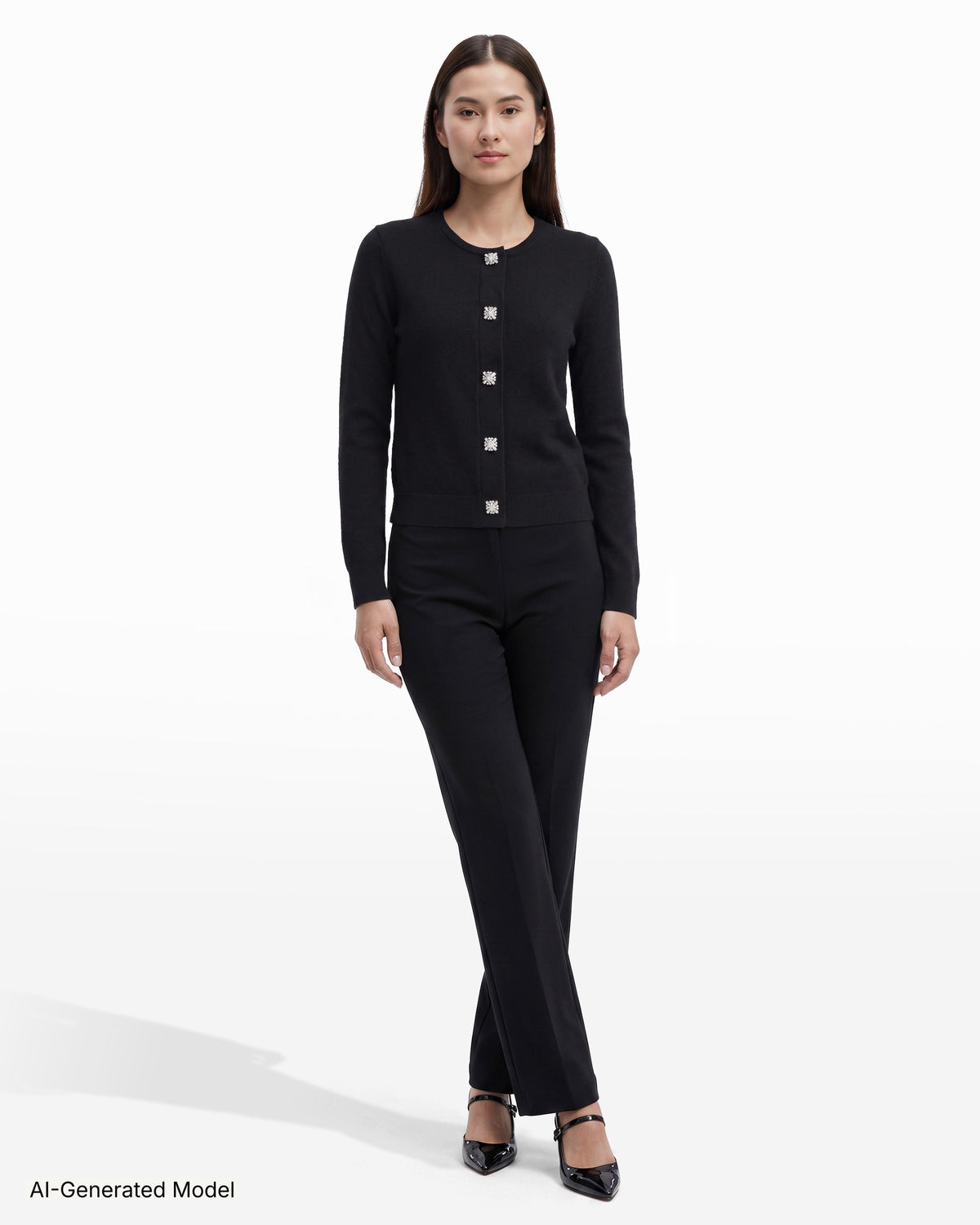 AI-generated model — Anne Klein