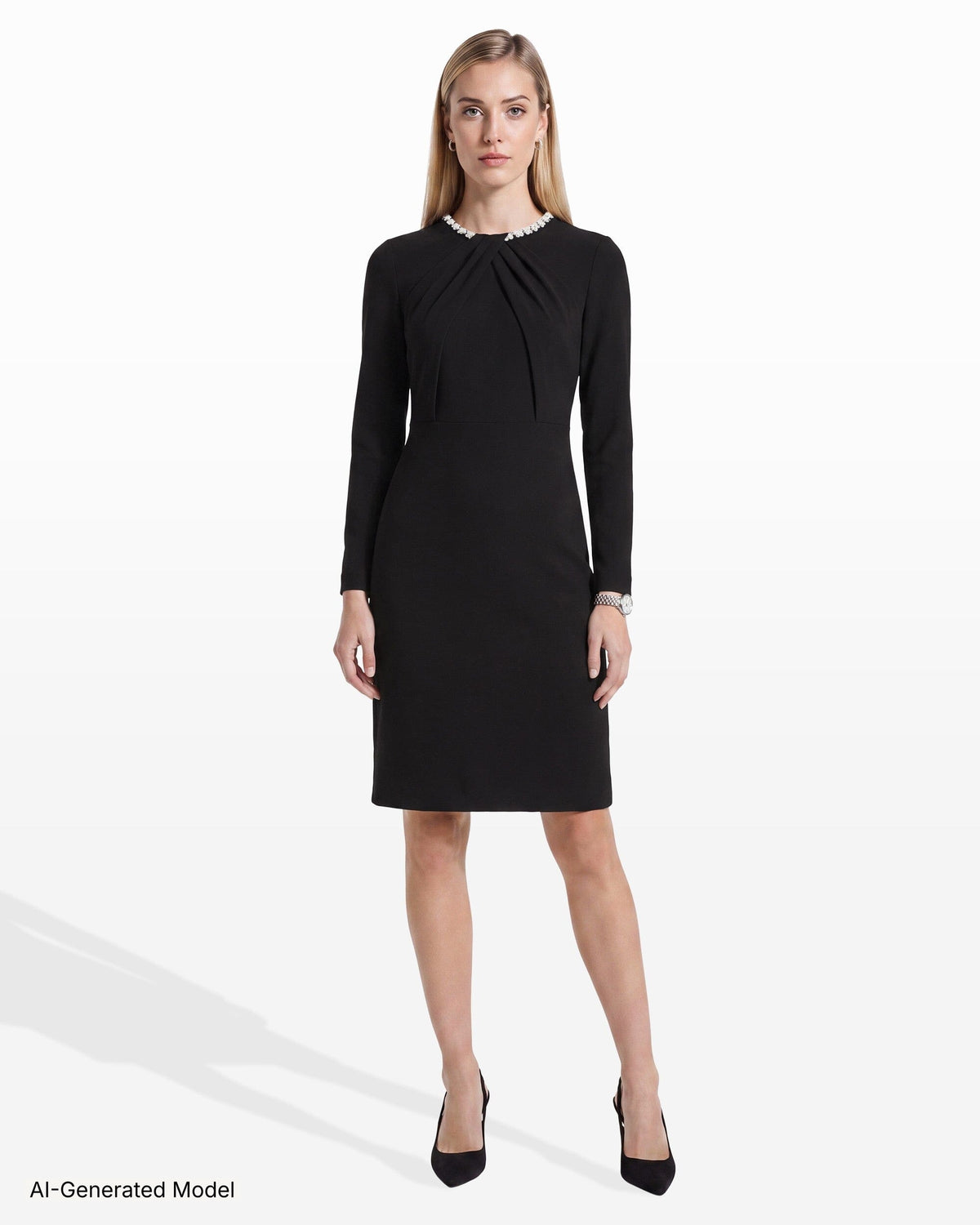 AI-generated model — Anne Klein