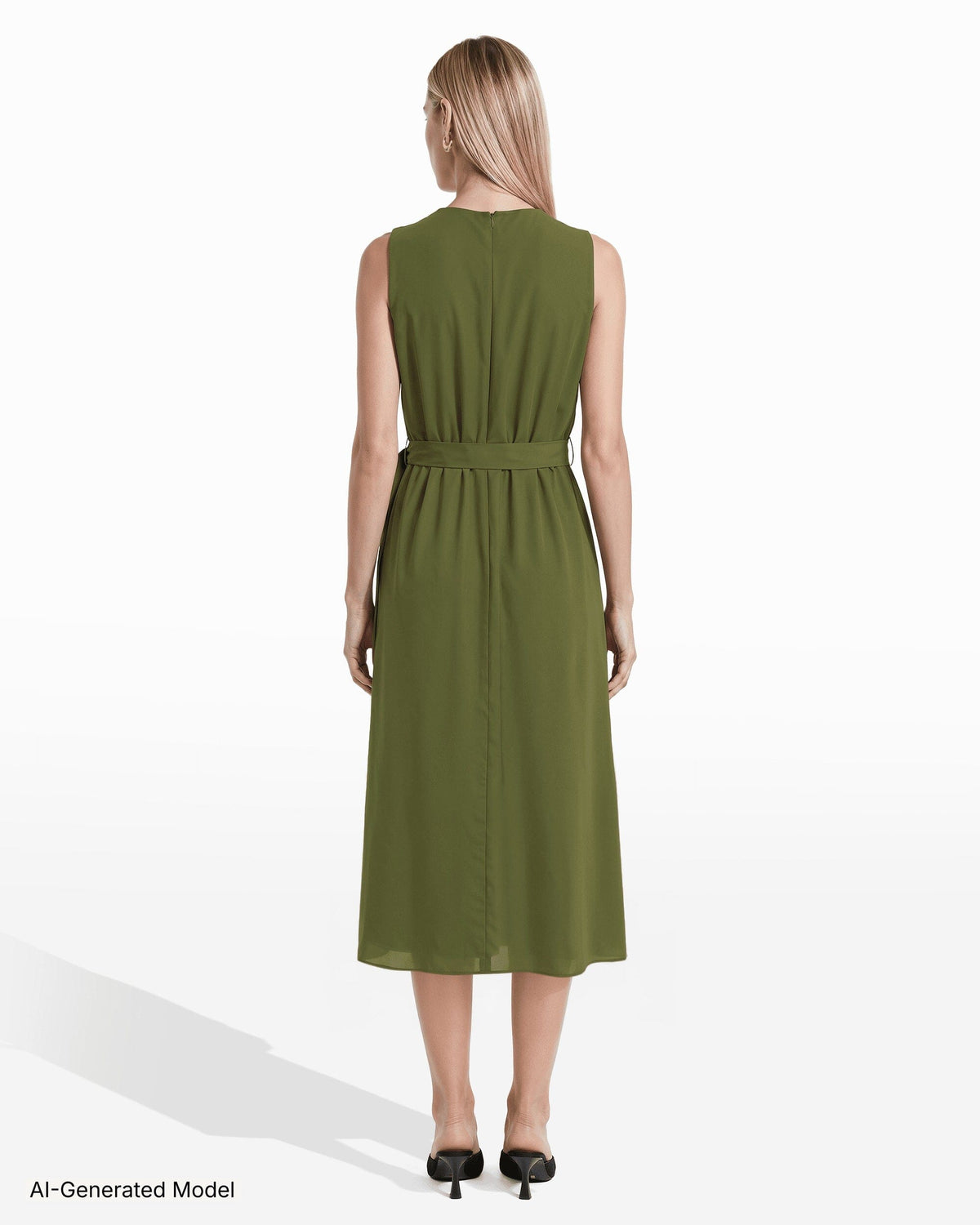 Anne Klein Faux Wrap A-Line Dress