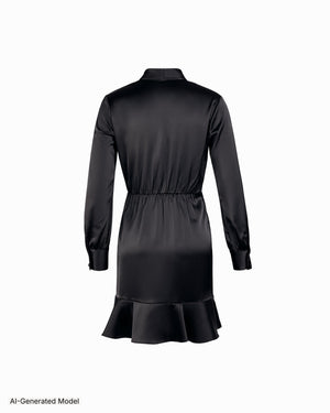 Shawl Collar Faux Wrap Dress Clothing Kasper