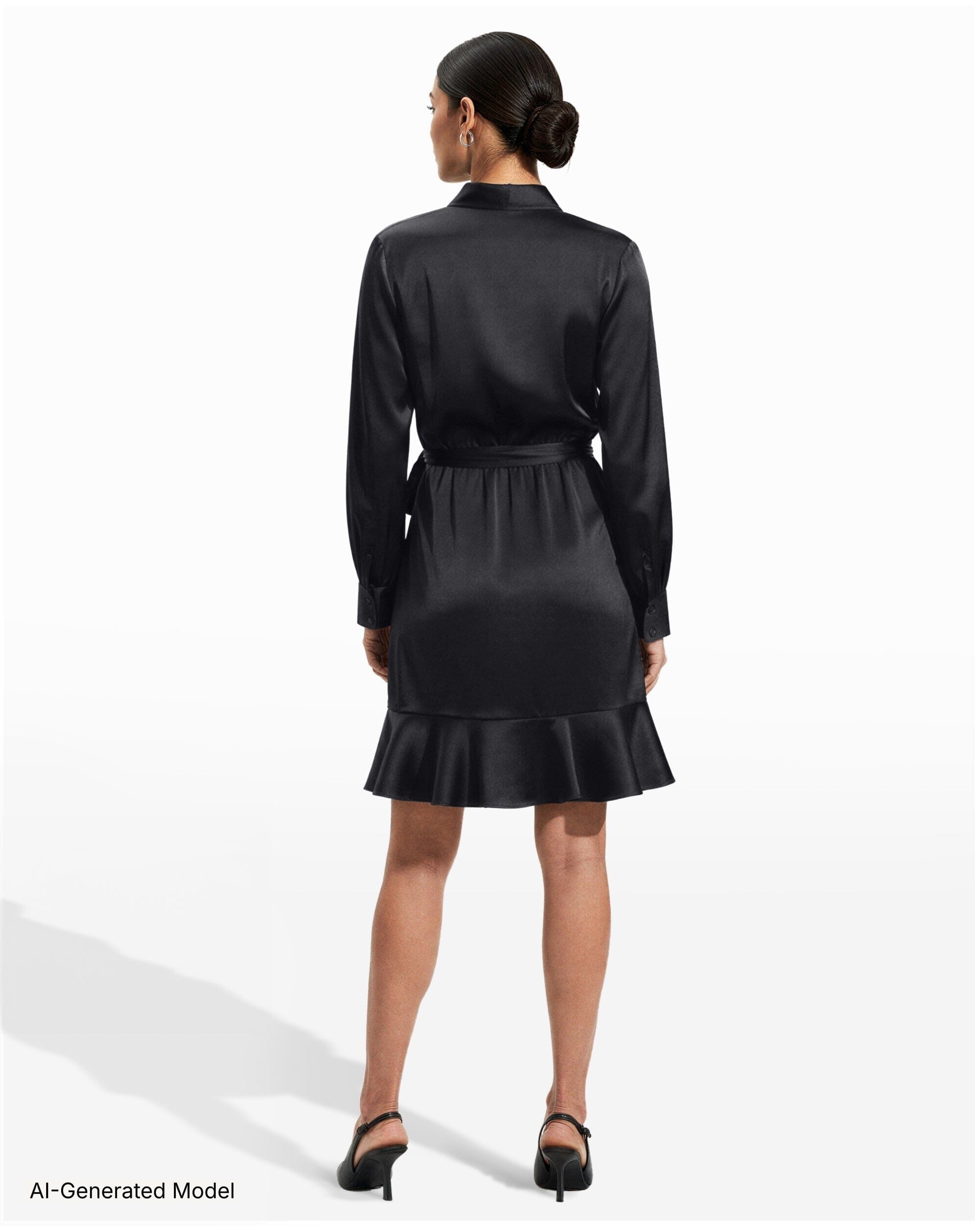 Shawl Collar Faux Wrap Dress Clothing Kasper