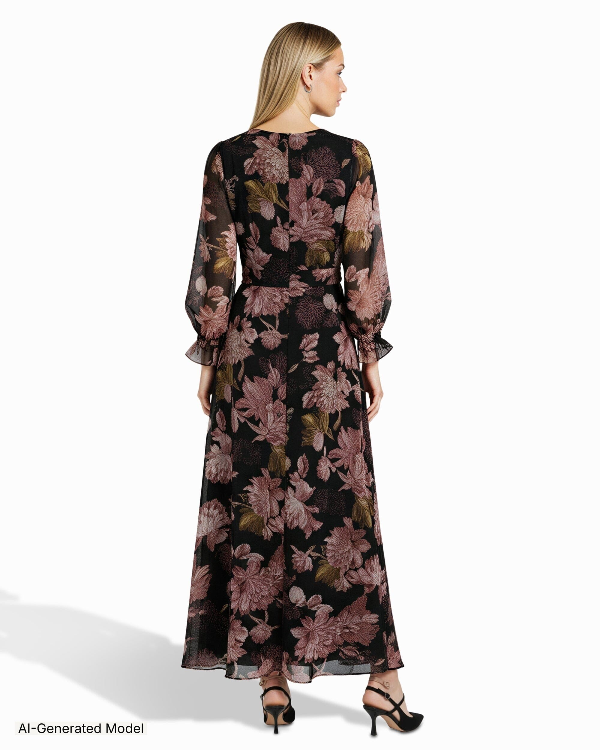 Anne Klein Bell Cuff Faux Wrap Dress