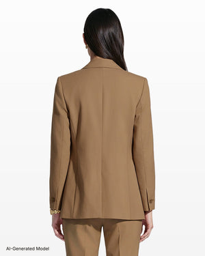 Double-Breasted Wool Jacket with Welt Pockets Clothing Kasper