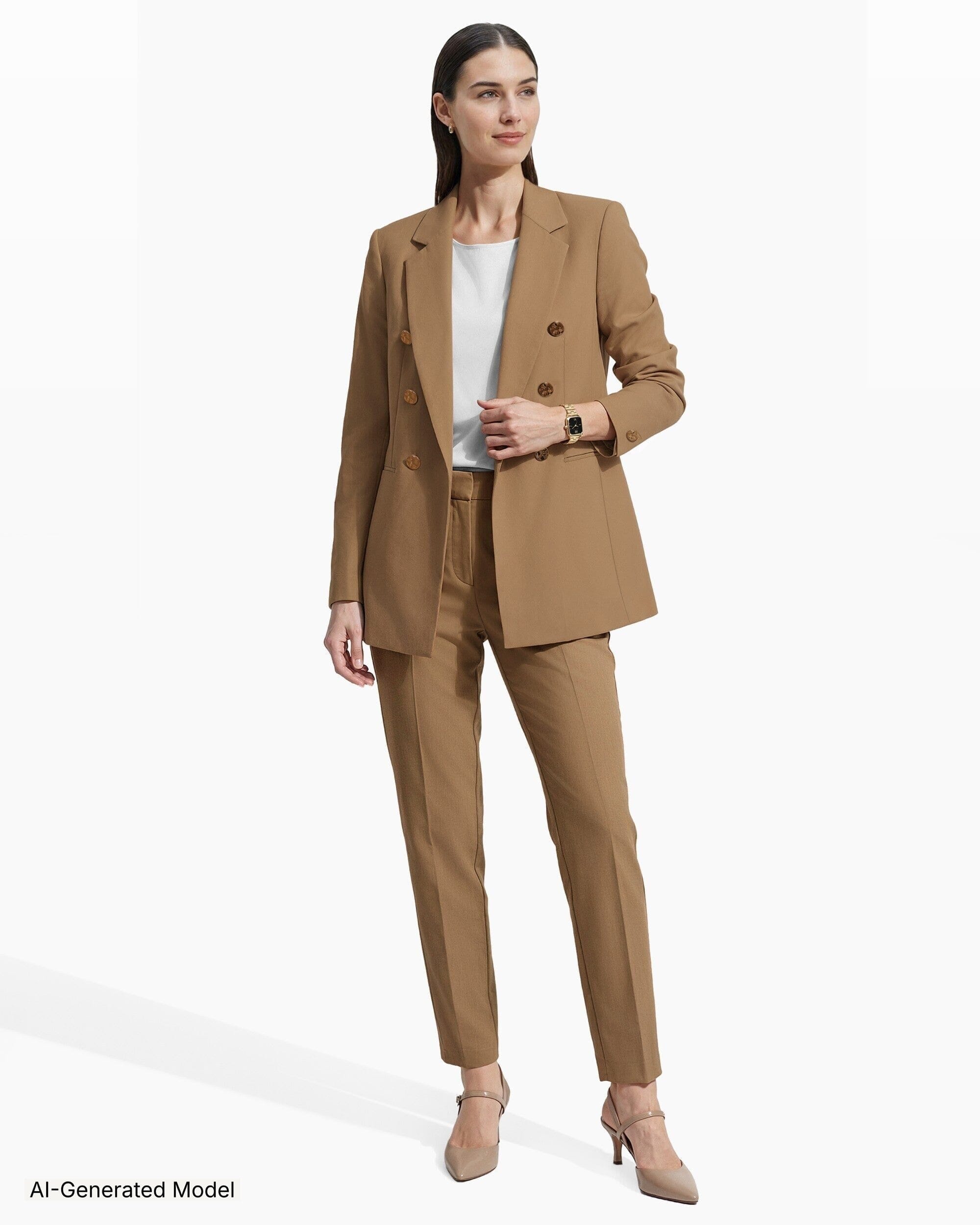 Double-Breasted Wool Jacket with Welt Pockets Clothing Kasper
