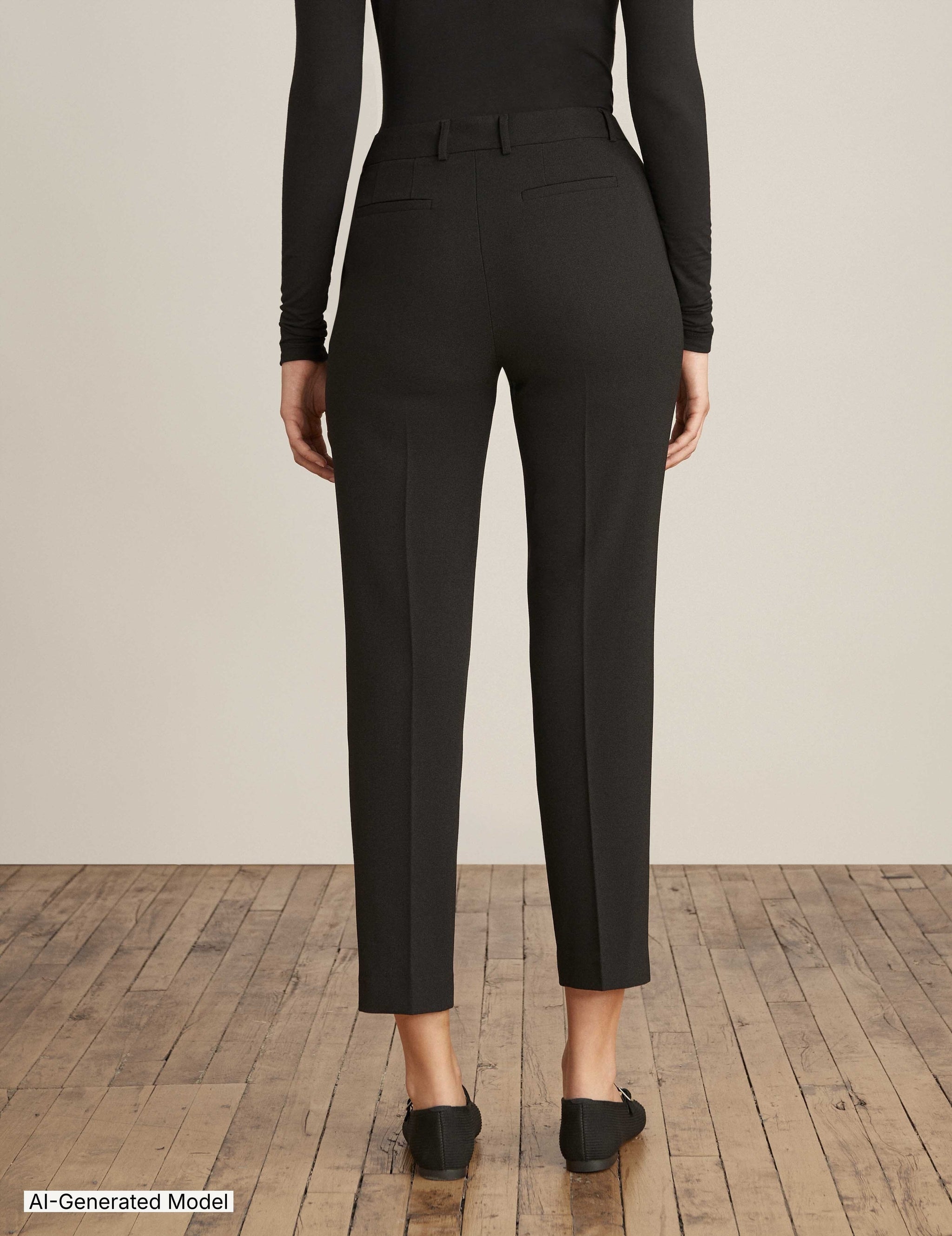 ankle dress pants Pull-On Charcoal Slimsation By Multiples Ankle Length Slim Fit Dress