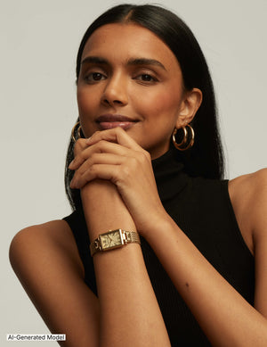 Anne Klein Gold-Tone Tubular Hoop Earrings