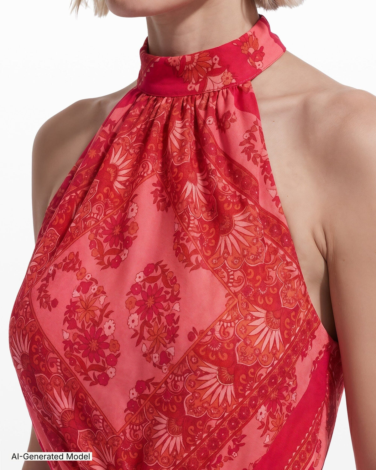 Anne Klein Halter Neck Sleeveless Maxi Dress