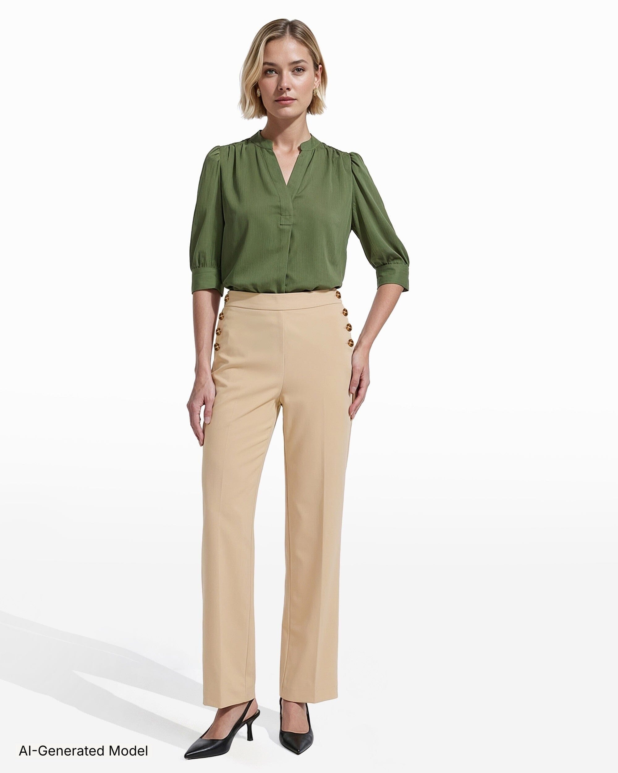 High-Rise Wide Leg Sailor Pull-On Pant