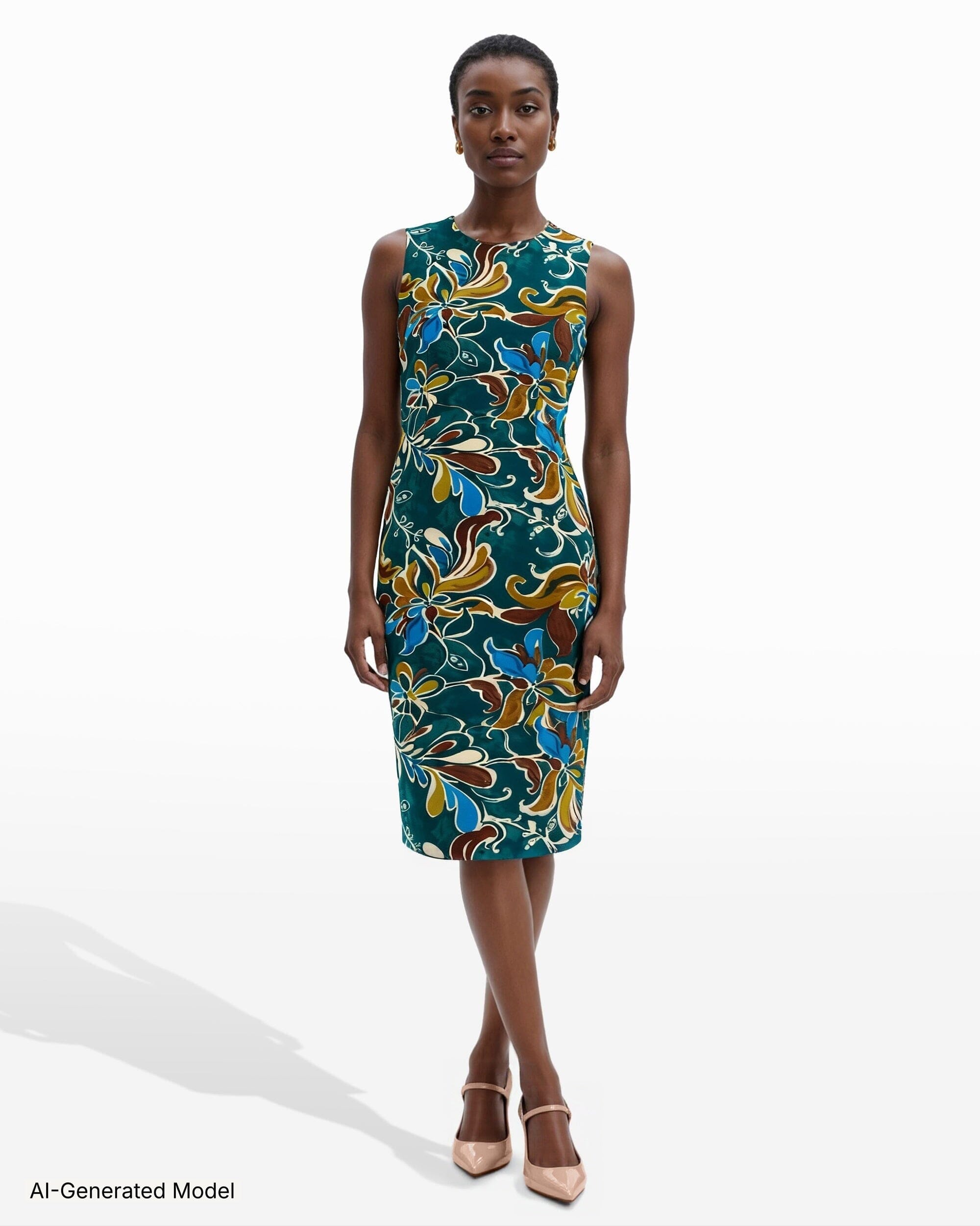 Anne Klein Jewel Neck Sheath Dress