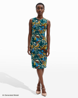 Anne Klein Jewel Neck Sheath Dress