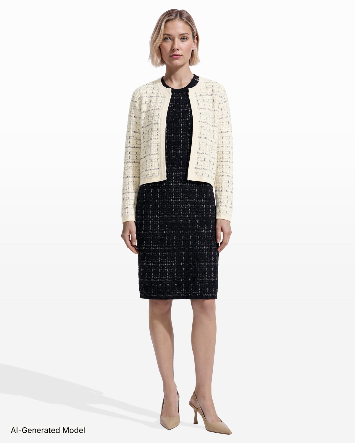 AI-generated model — Anne Klein
