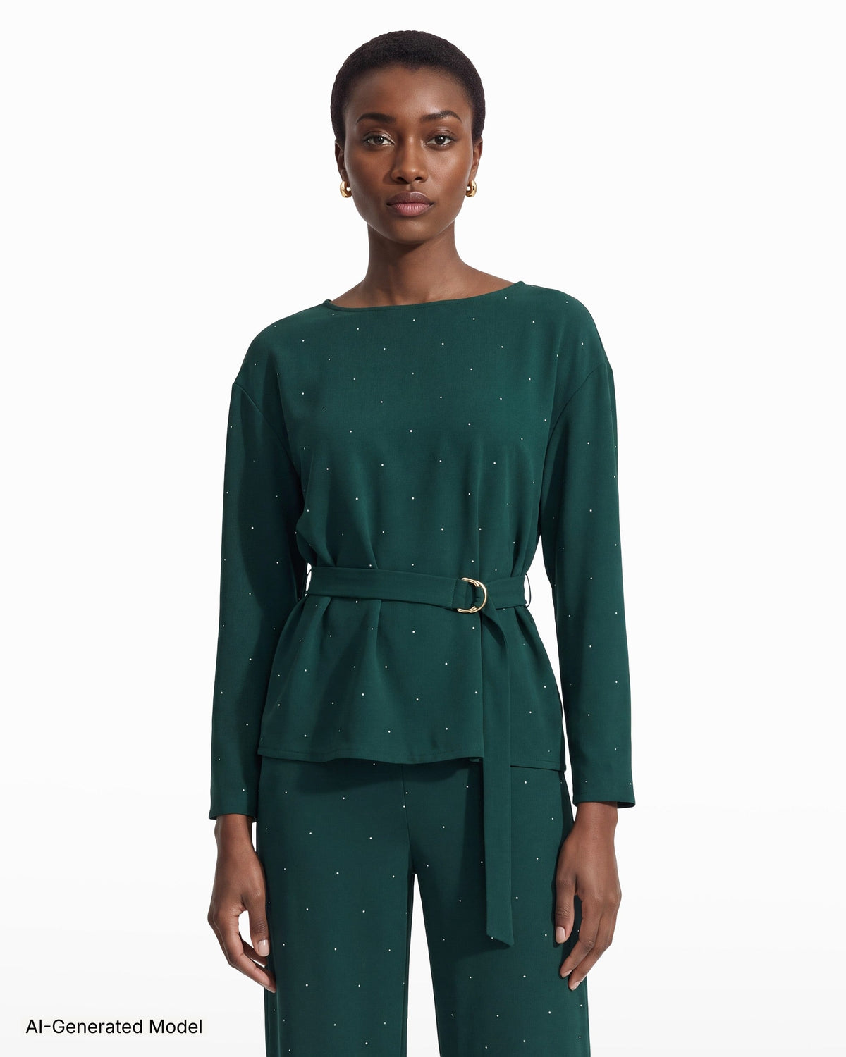 AI-generated model — Anne Klein