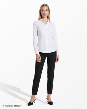 Anne Klein Long Sleeve Button Front Top