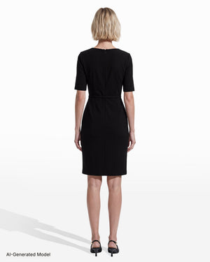 Anne Klein Twist Detail Sheath Dress with Belt