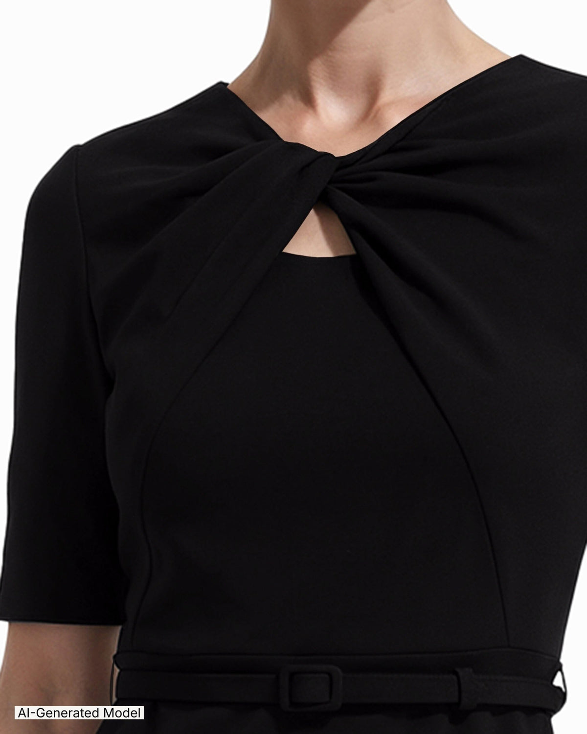 Anne Klein Twist Detail Sheath Dress with Belt