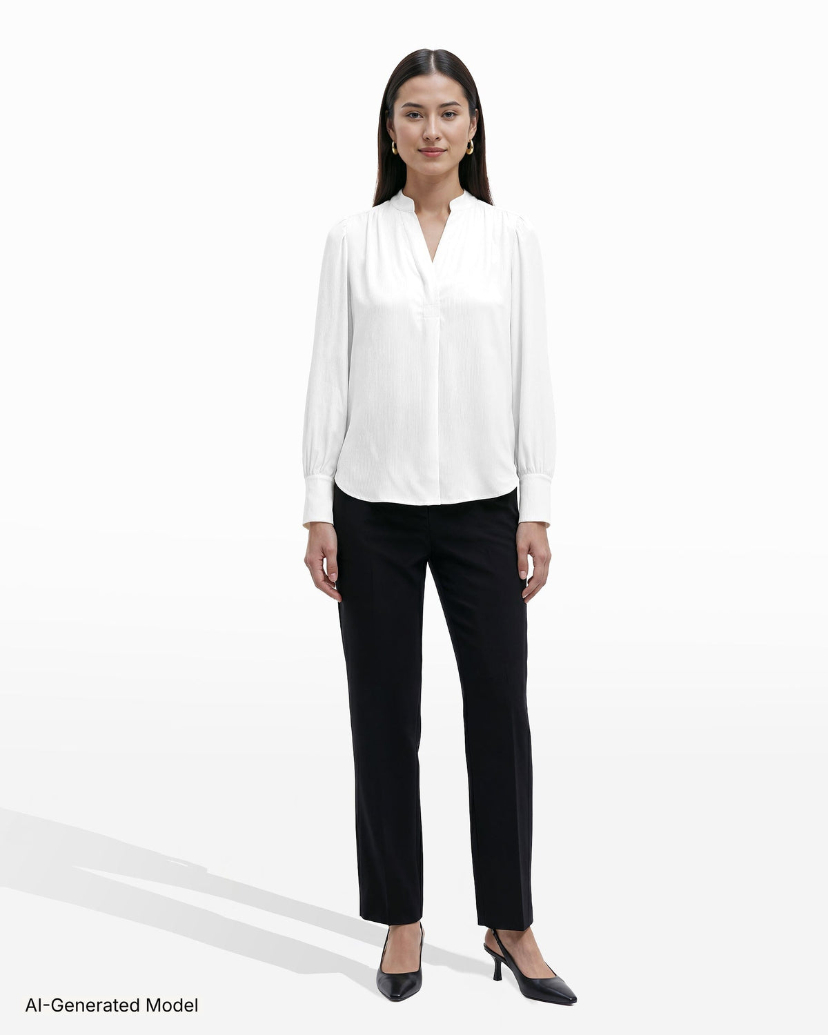 AI-generated model — Anne Klein