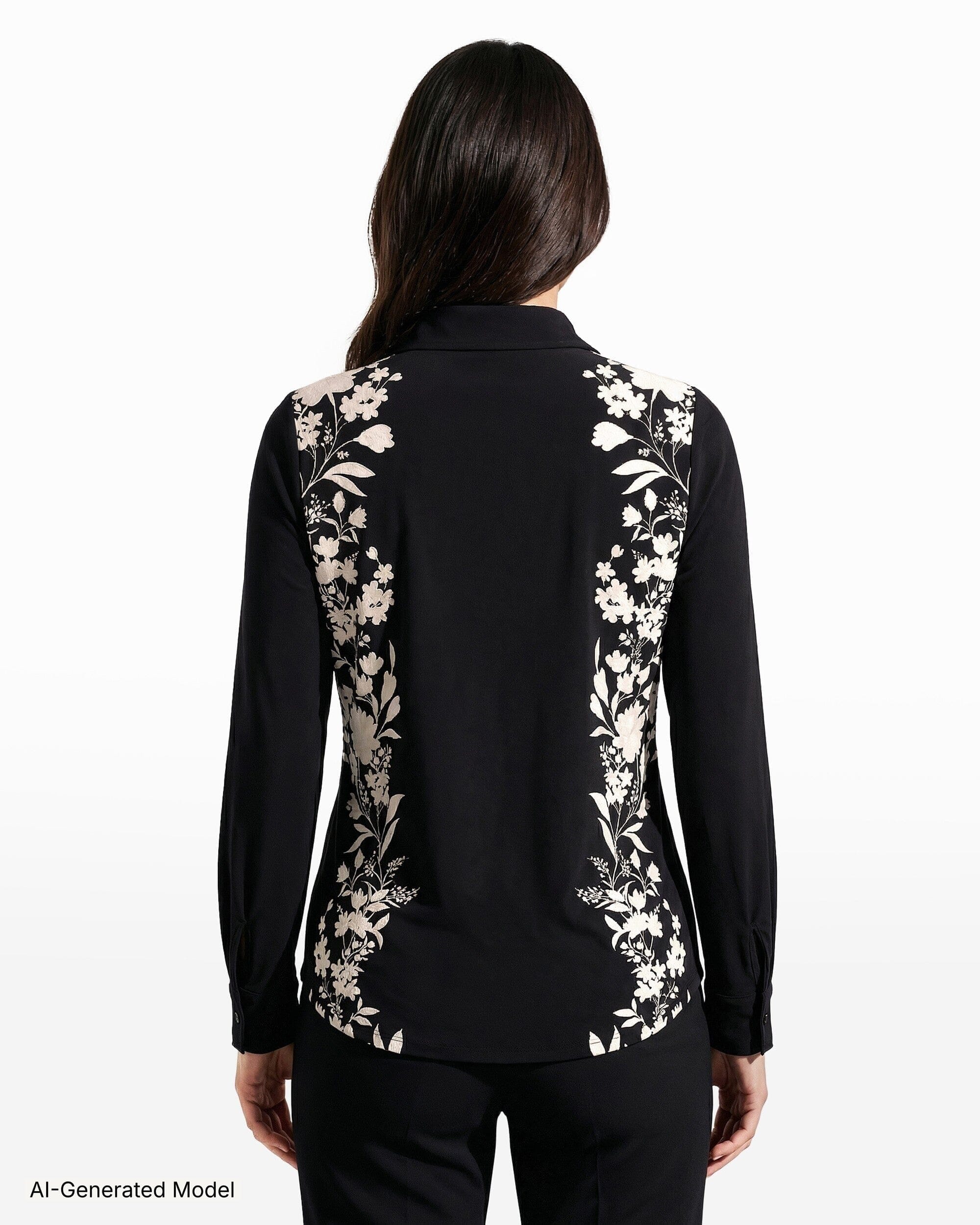 Long Sleeve Floral Print Button Down Shirt Clothing Kasper