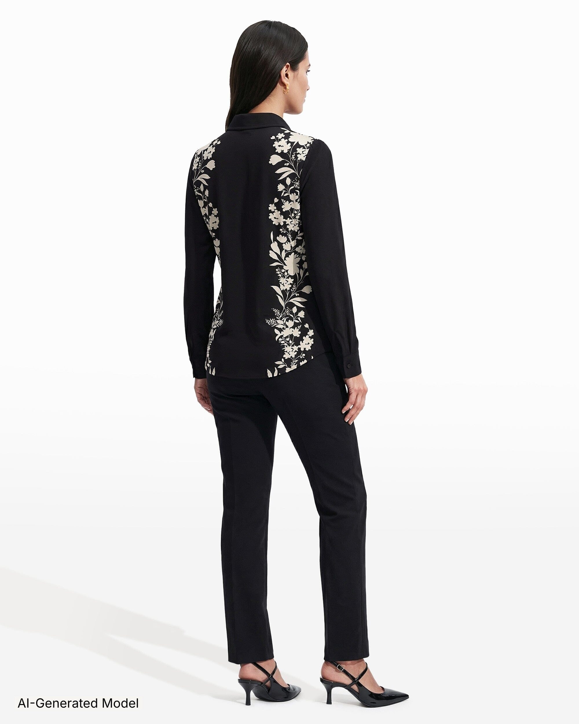 Long Sleeve Floral Print Button Down Shirt Clothing Kasper