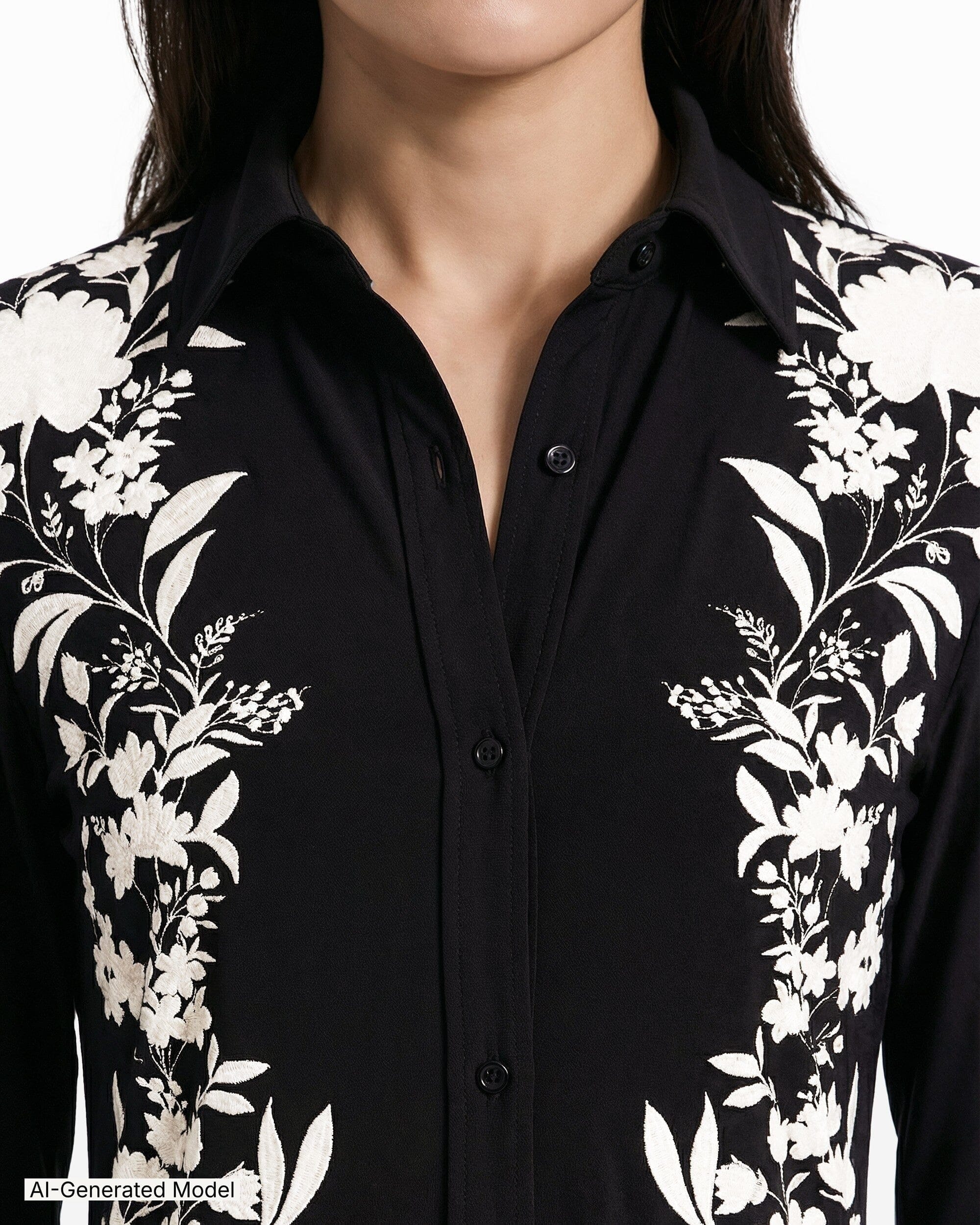 Long Sleeve Floral Print Button Down Shirt Clothing Kasper