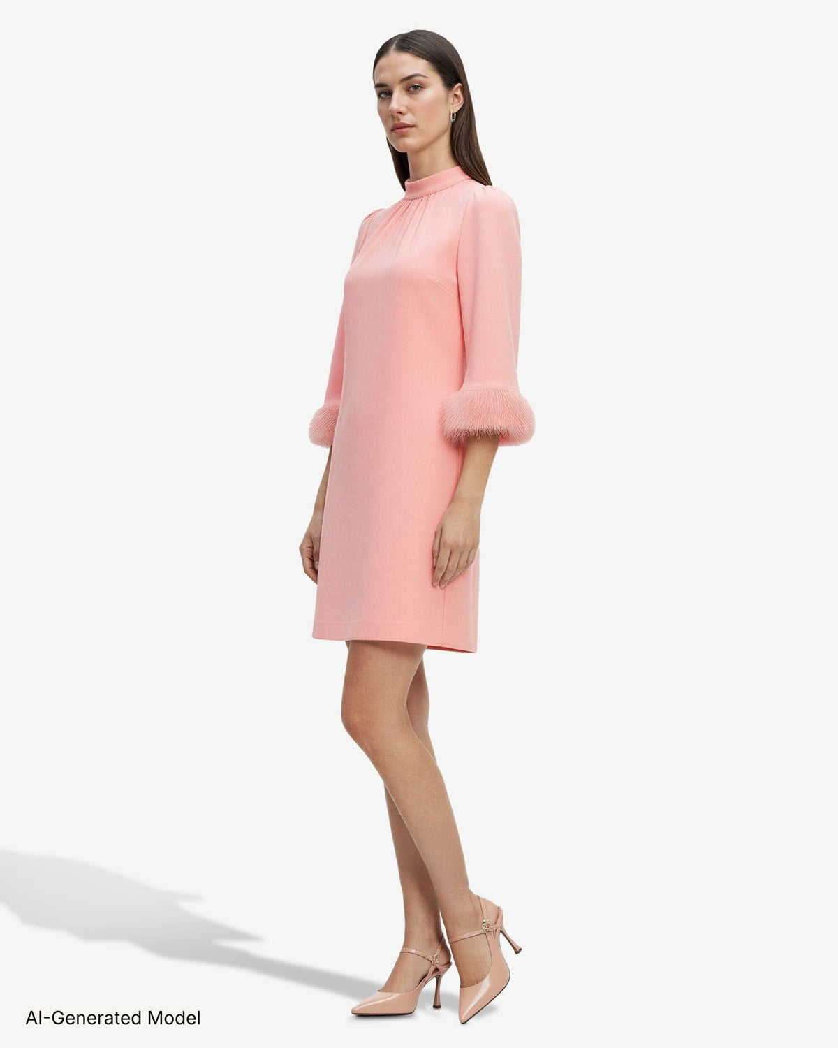 Anne Klein Feather Cuff Shift Dress