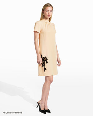 Petite Mock Neck Shift Dress