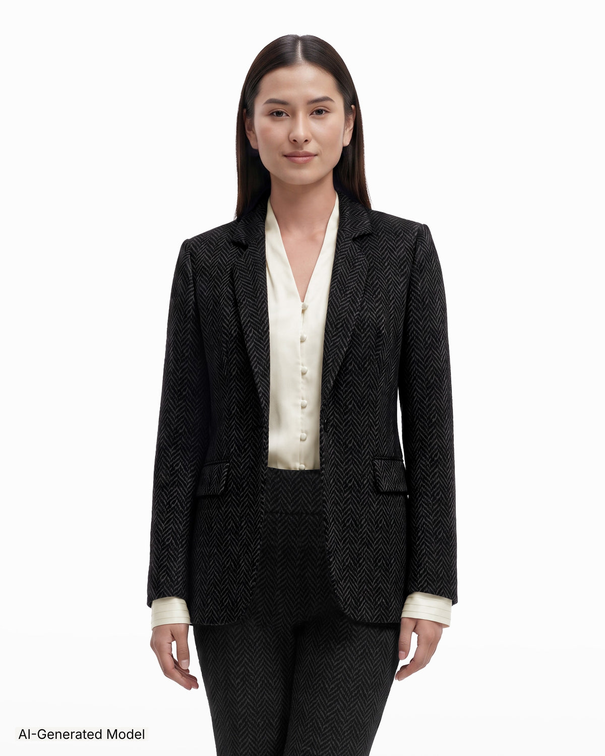 AI-generated model — Anne Klein