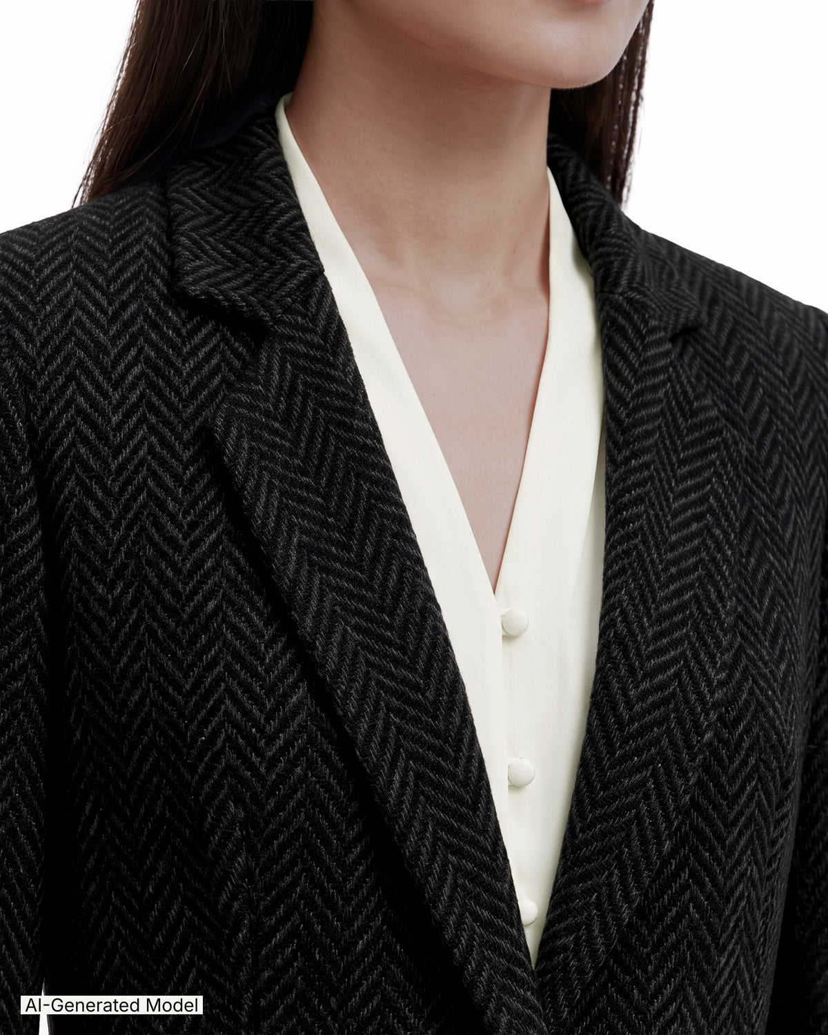 AI-generated model — Anne Klein