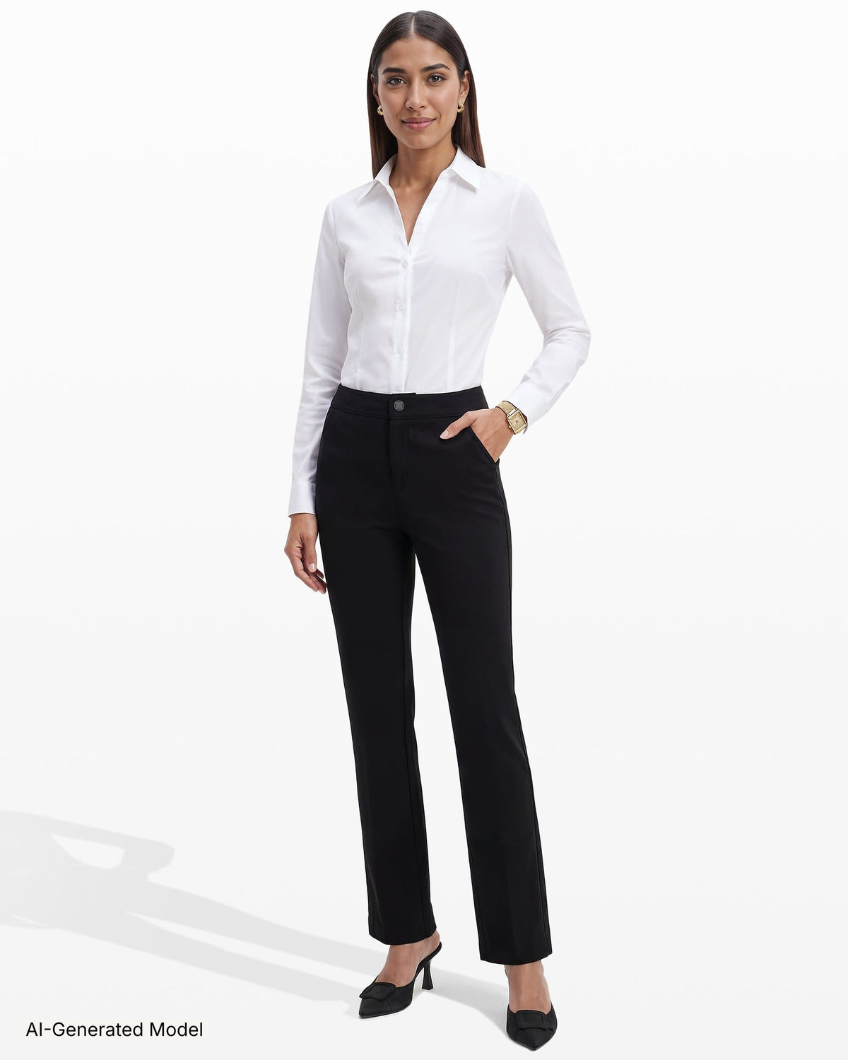 AI-generated model — Anne Klein