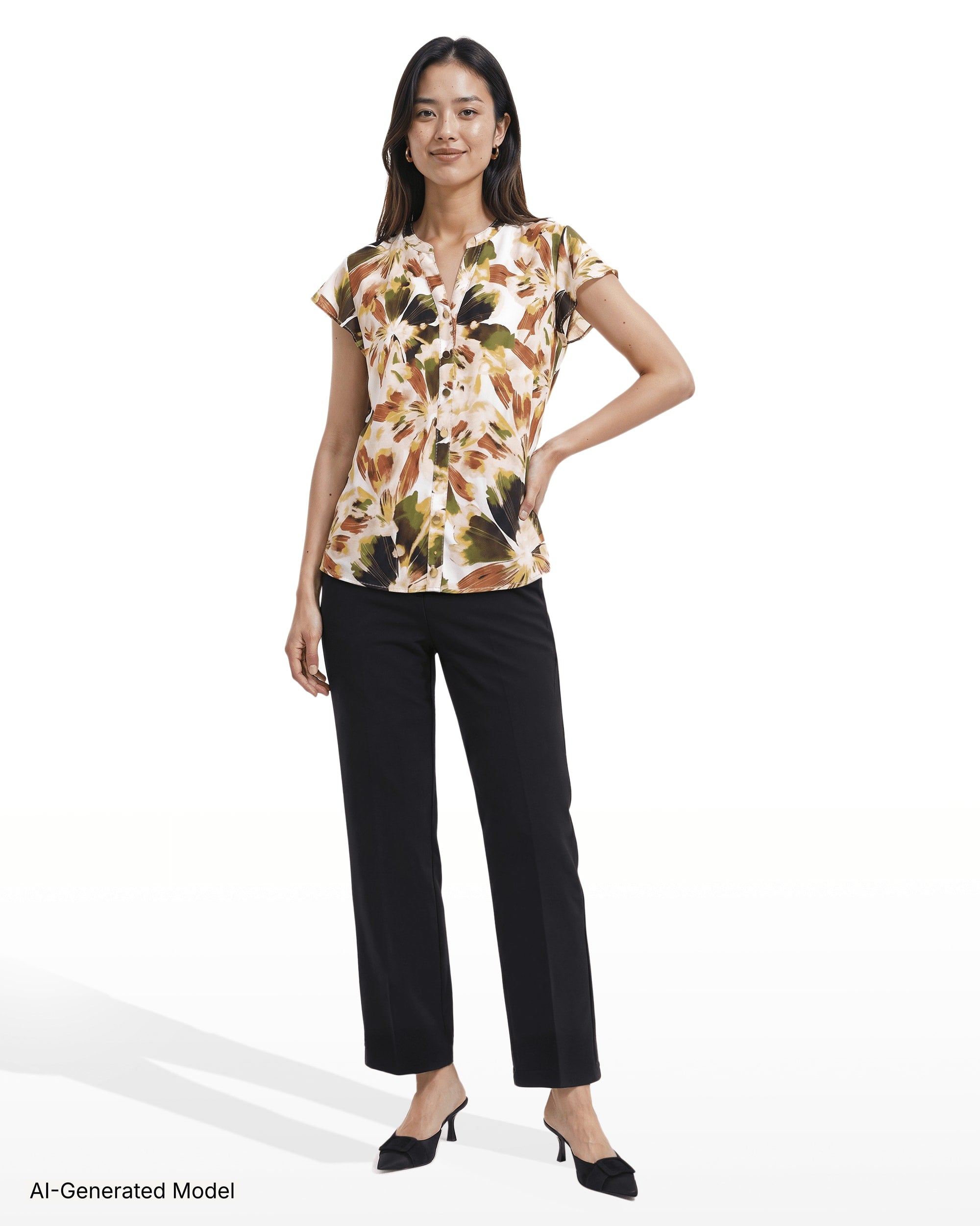 AI-generated model — Anne Klein