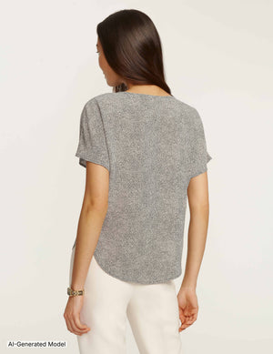 Petite Rambling Mini Dot Bateau Blouse Clothing Kasper