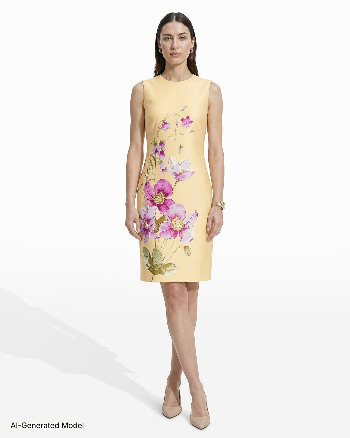 Anne Klein Petite Sleeveless Floral Sheath Dress
