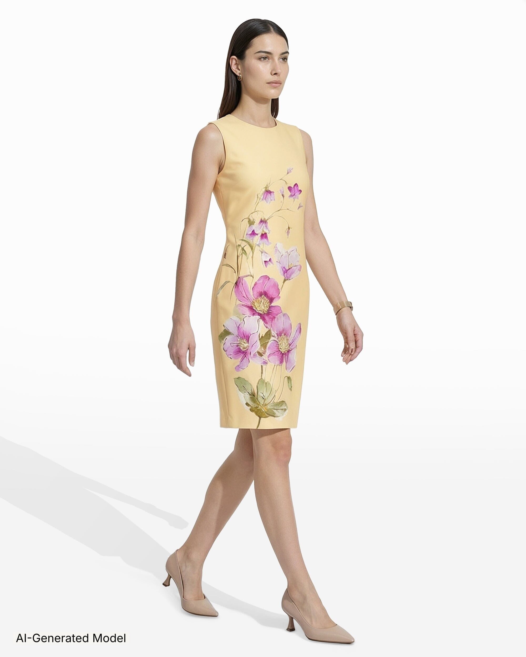 Petite Sleeveless Floral Sheath Dress