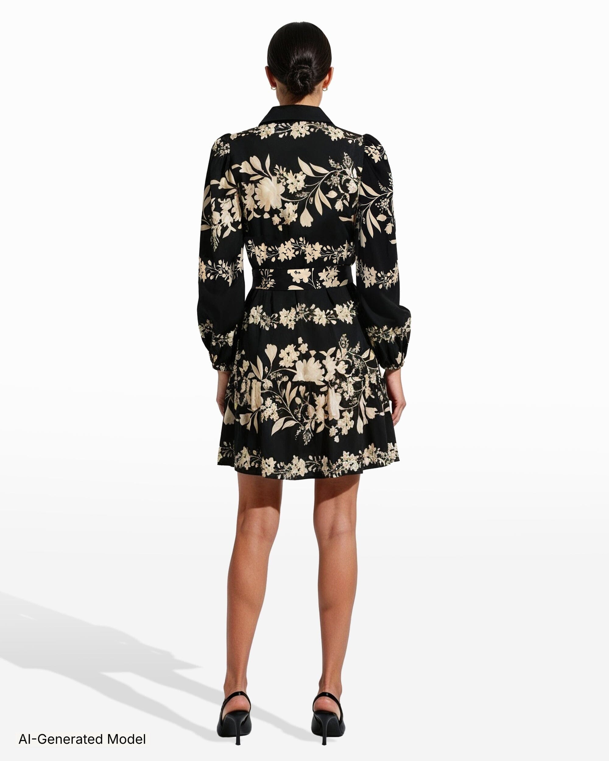 Tiered Collared Shirt Dress