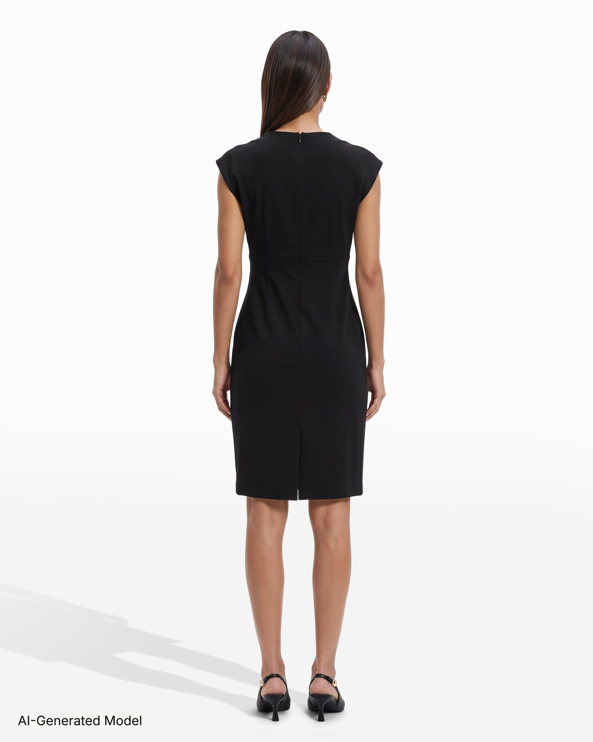 Anne Klein Pleated Bodice Sheath Dress