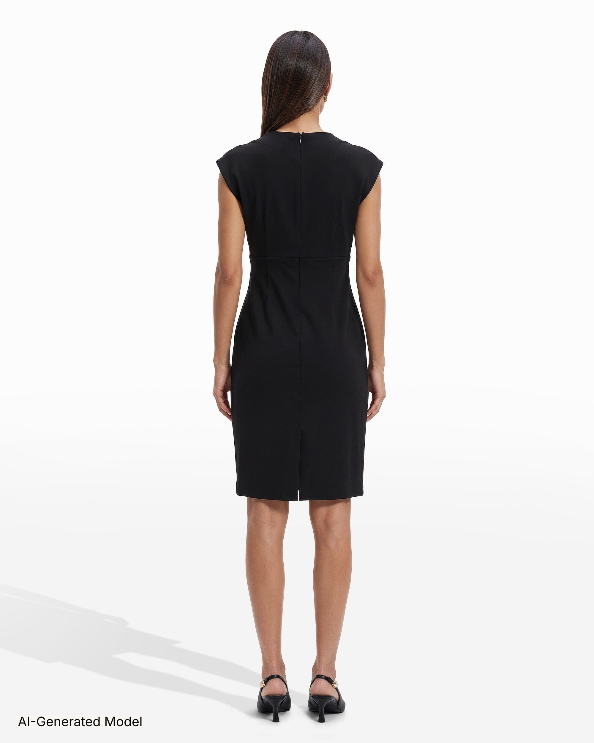 anne klein navy blue dress Anne Klein Women's Pleated-Bodice Sheath Dress - Deep Navy