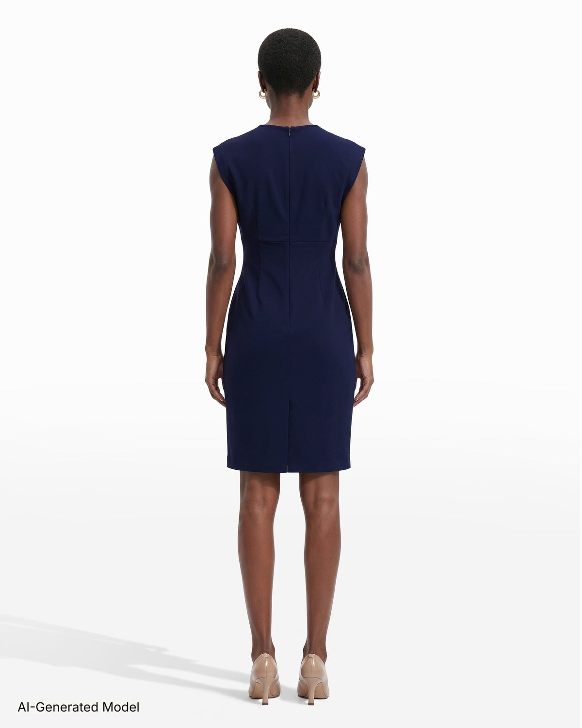 Anne Klein Pleated Bodice Sheath Dress