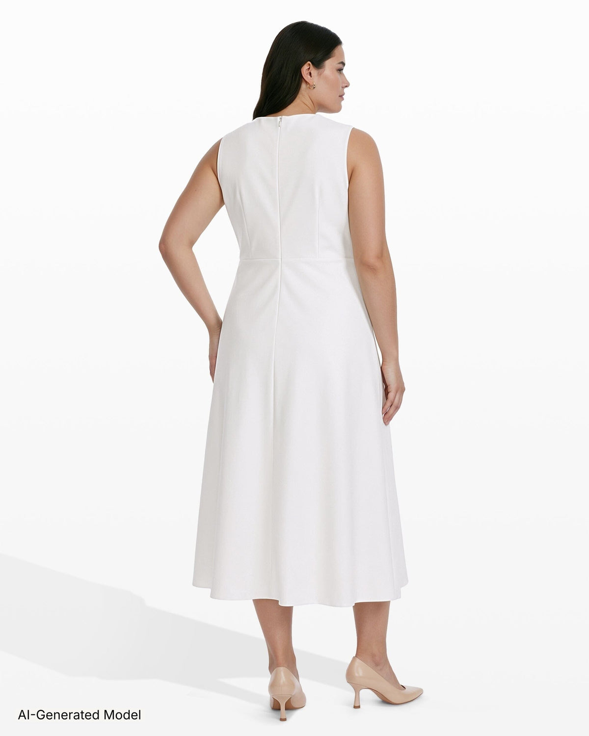 plus size a line midi dress CLOCOR Women's Plus Size Midi Dress 3/4 Sleeve A-Line Swing Dress V Neck  Flowy Casual Dresses Black X-Large at Amazon Women's Clothing store