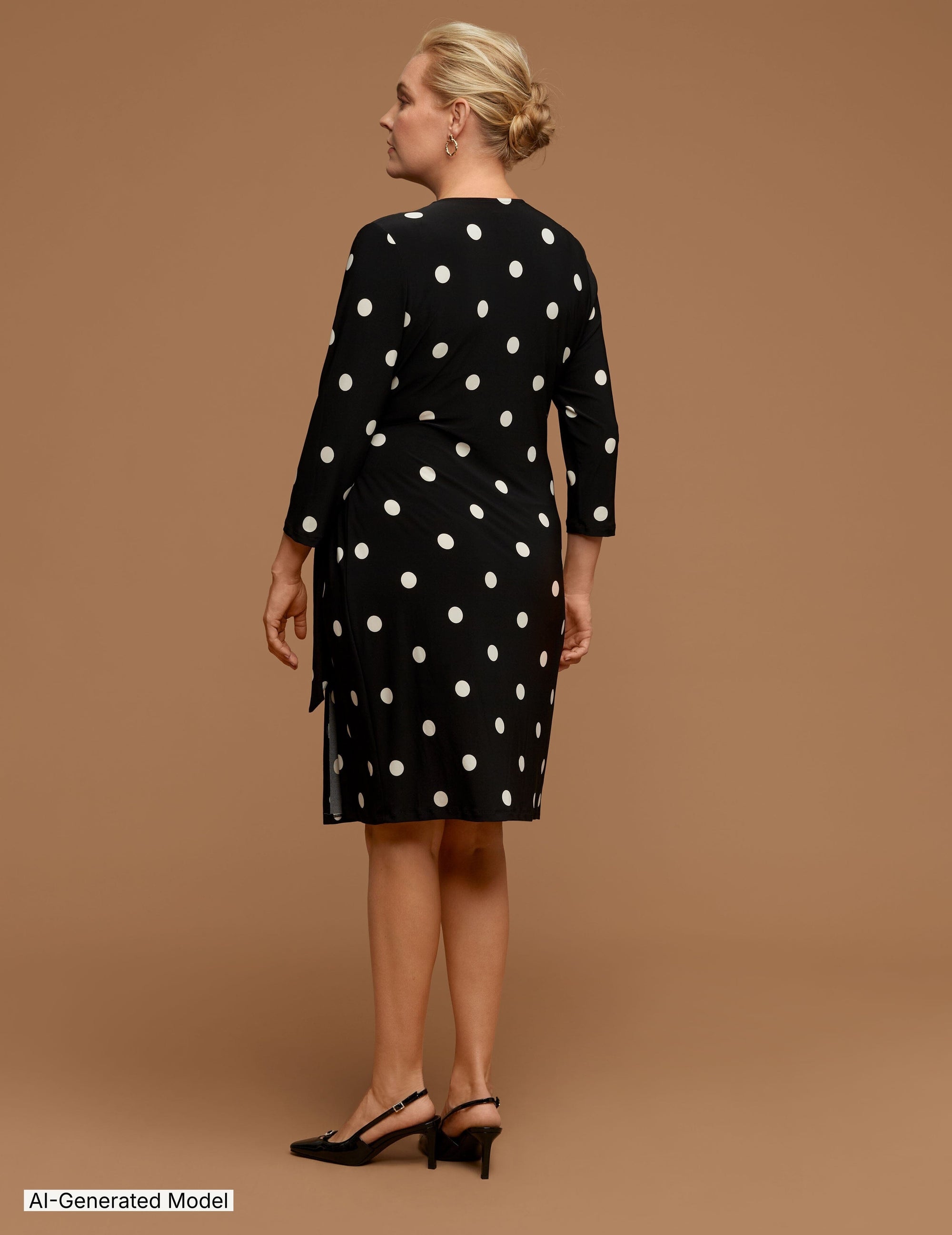 anne klein petite classic wrap dress product info and reviews Anne Klein Faux-Wrap Dress