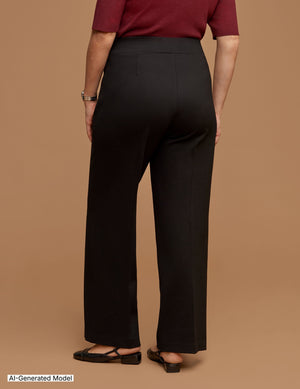 Anne Klein Plus Size Compression Pull-On Wide Leg Trousers