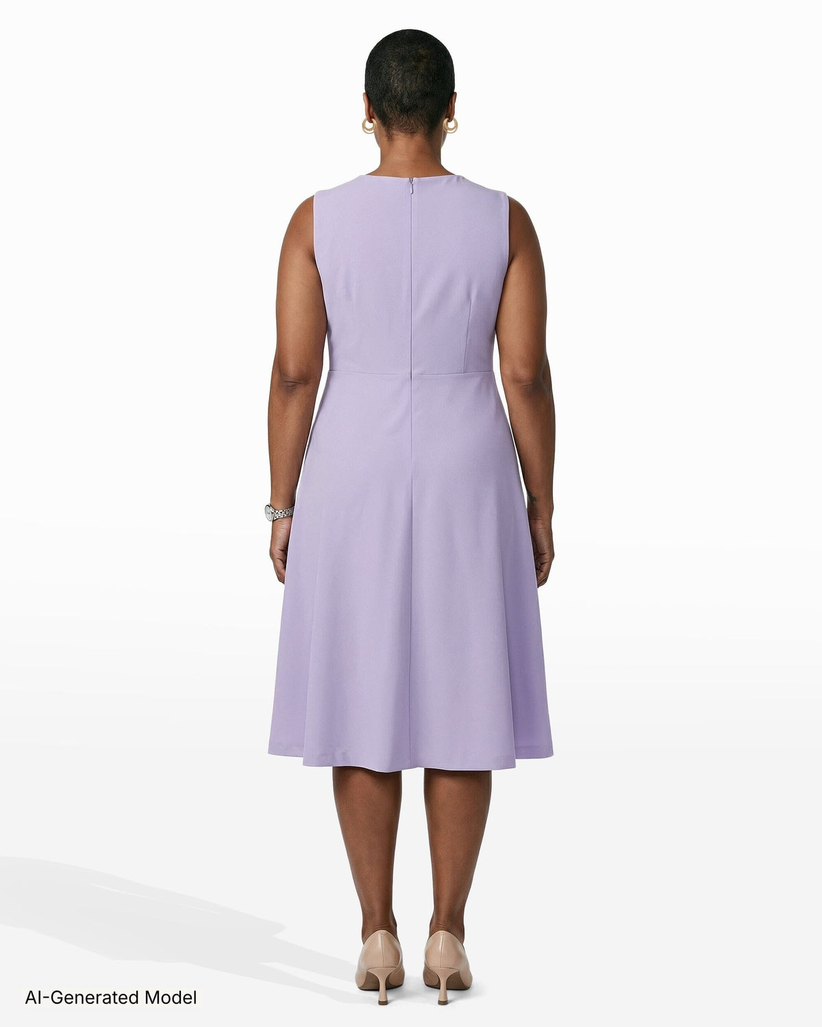 Anne Klein Plus Size Twist Detail Front A-Line Midi Dress