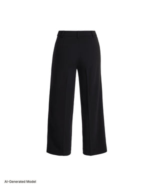 Anne Klein Pull On Wide Leg Crop Unlined Pant