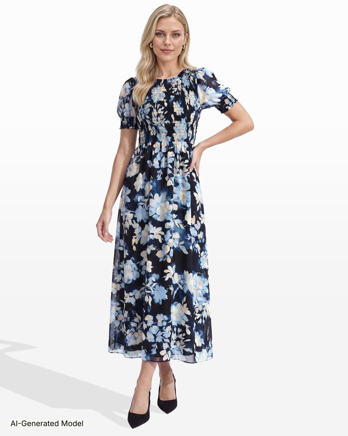 AI-generated model — Anne Klein