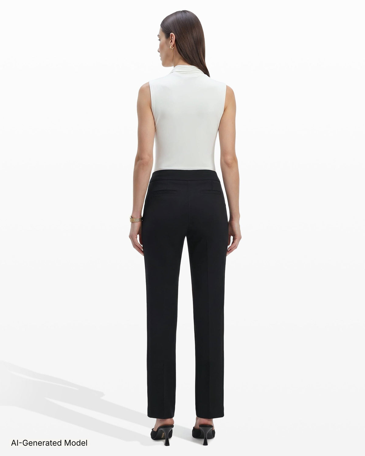 Anne Klein Pull On Slash Pocket Trouser